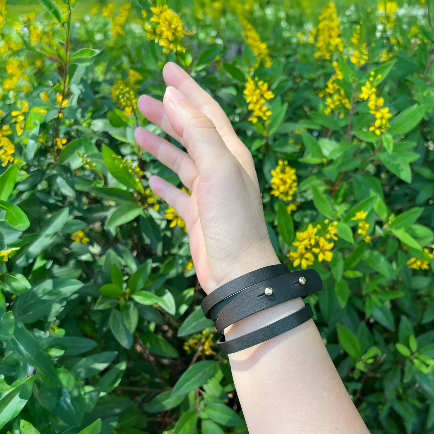 索菲 皮革手環 黑可可/星空黑/柏青色