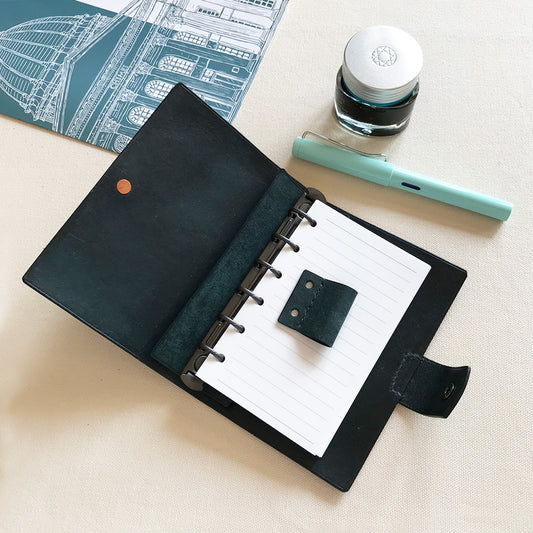 Uffizi A7 皮革六孔活頁筆記本封套