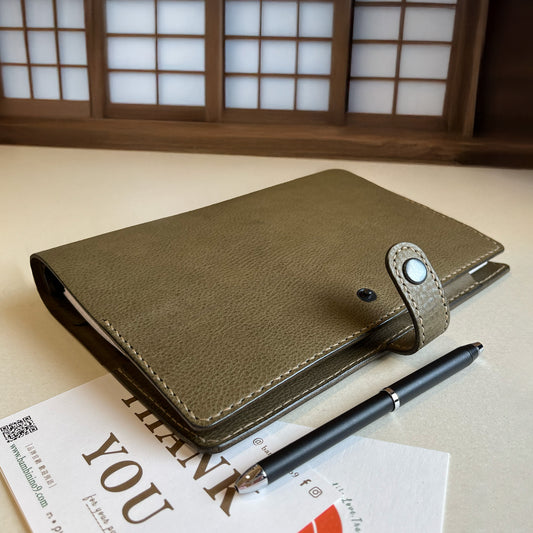 Urban A5 皮革六孔活頁筆記本|手帳 橄欖綠