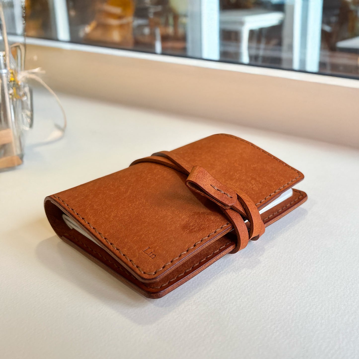 艾曼紐 皮革護照夾 Voyage系列 雅典學院棕