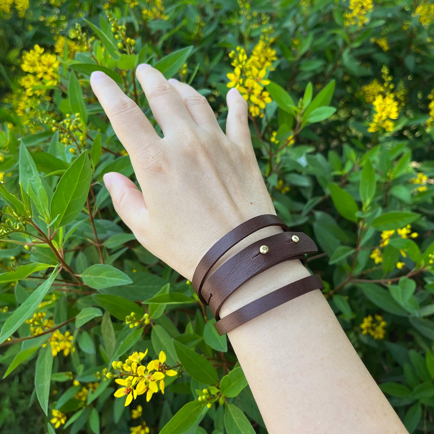 索菲 皮革手環 黑可可/星空黑/柏青色