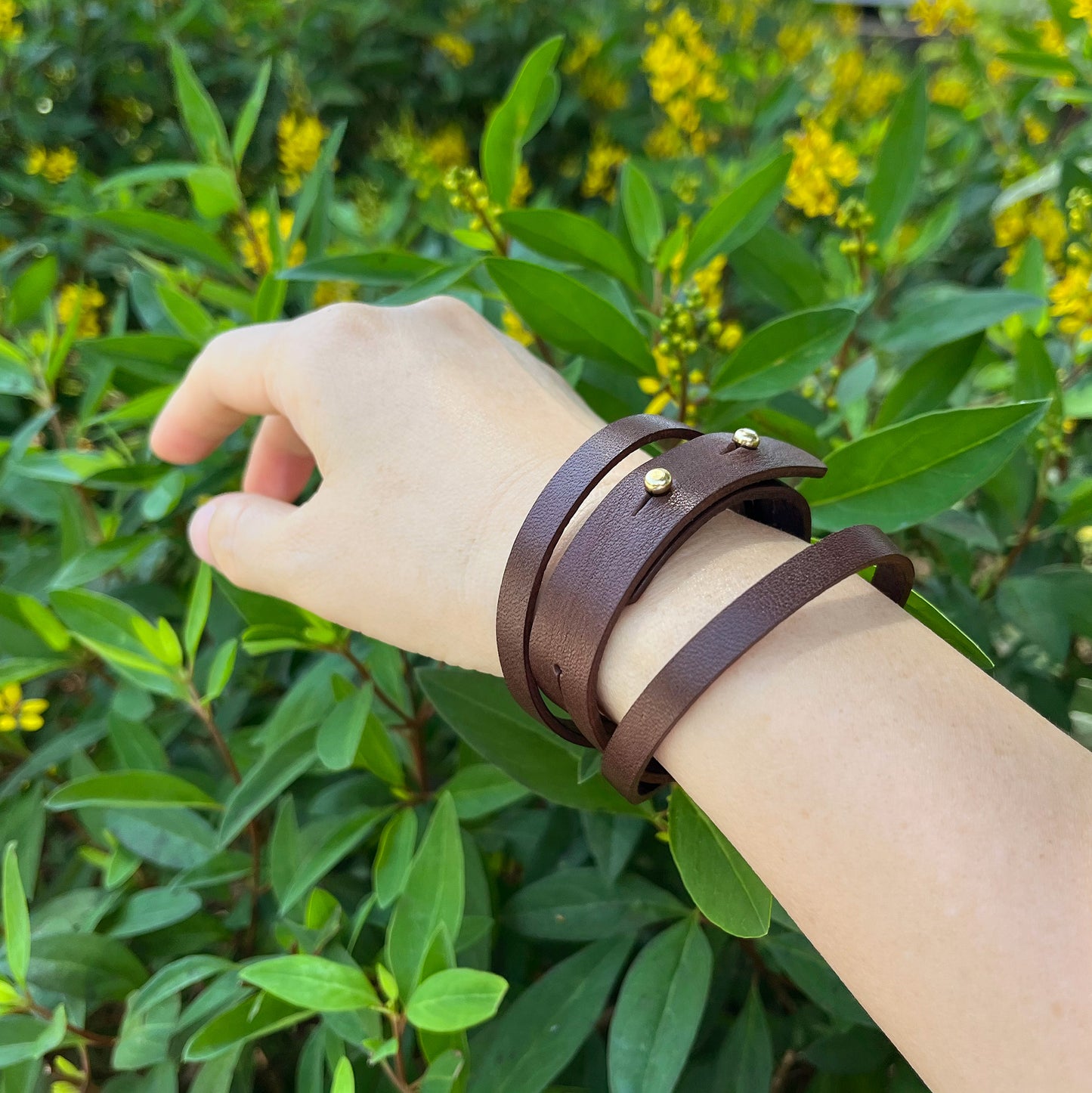 索菲 皮革手環 黑可可/星空黑/柏青色