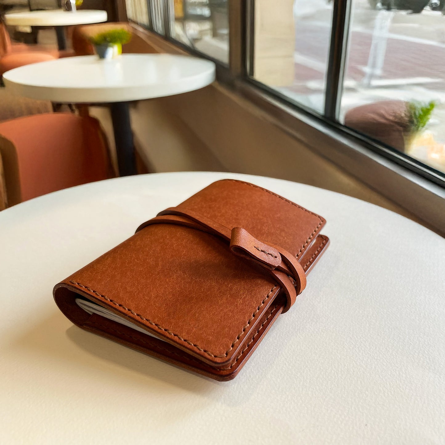 艾曼紐 皮革護照夾 Voyage系列 雅典學院棕