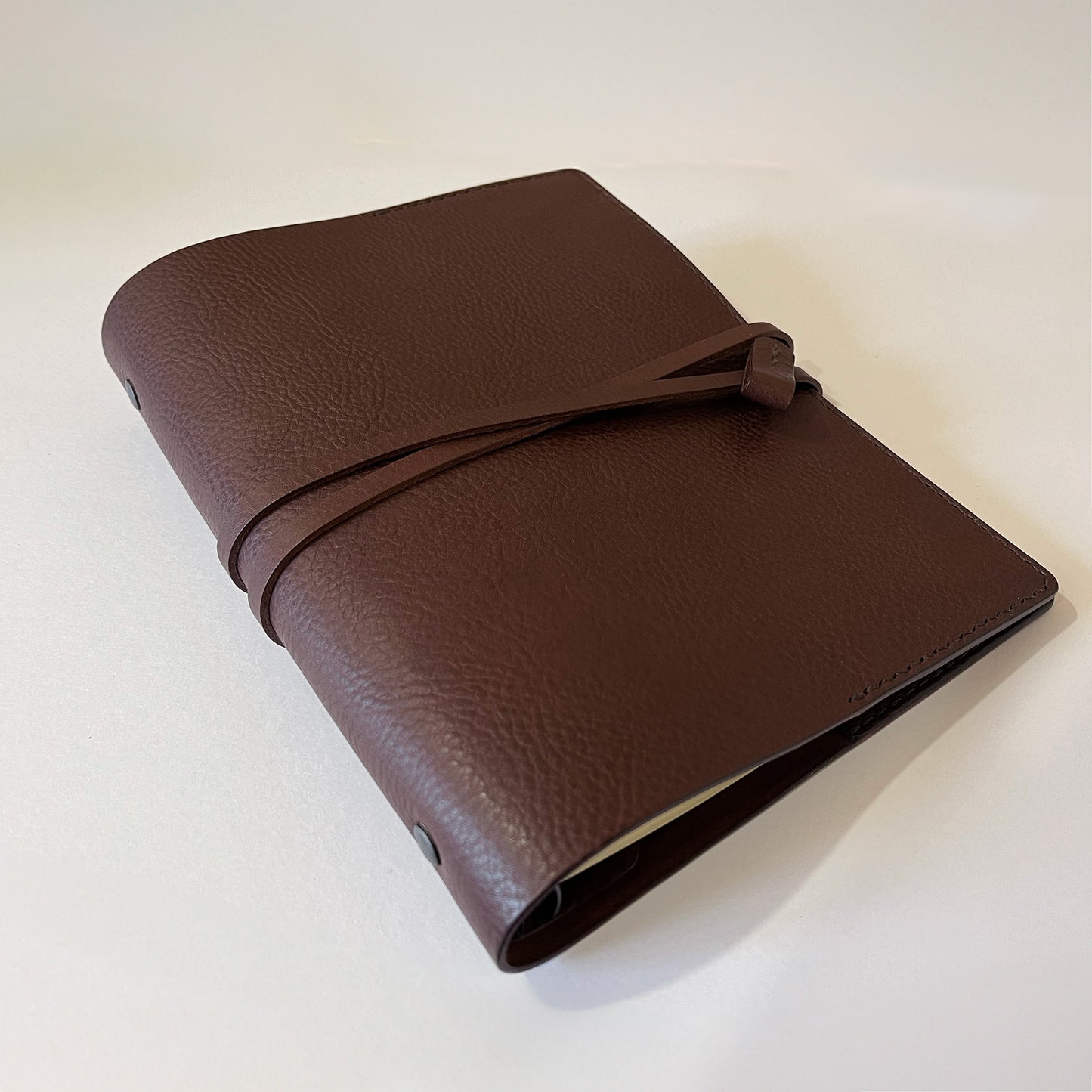 艾曼紐 A5 皮革六孔活頁筆記本封套 Espresso