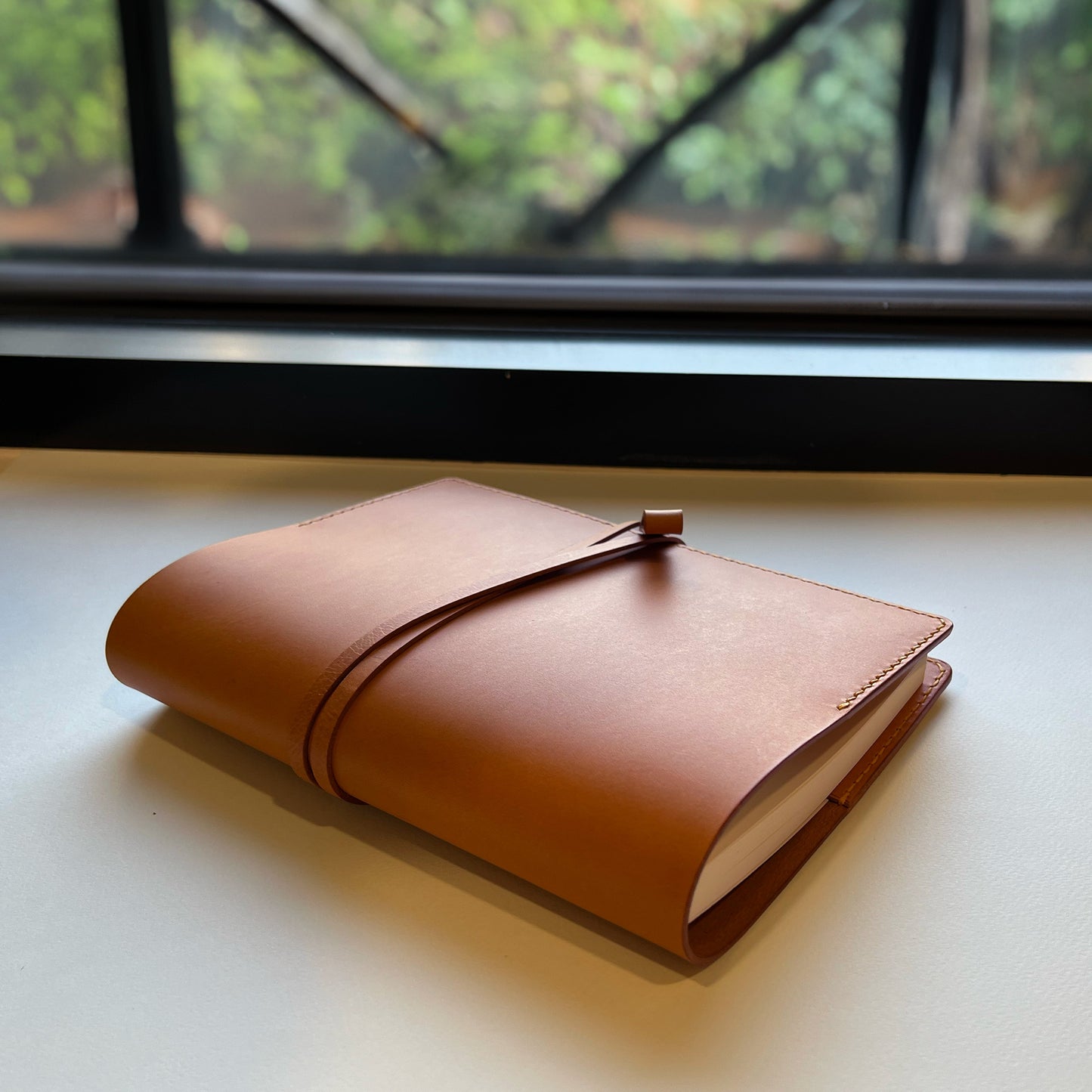 艾曼紐 A5 皮革筆記本封套 焦糖棕/可可色