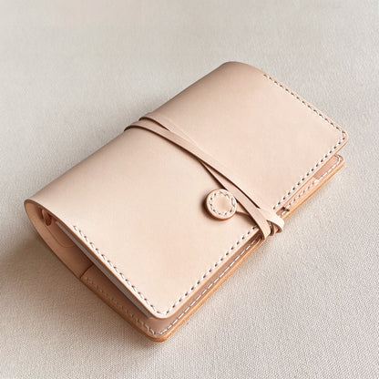 翡冷翠 A6 皮革六孔活頁筆記本封套 橡木白