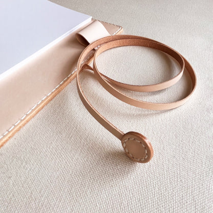 翡冷翠 A6 皮革六孔活頁筆記本封套 橡木白