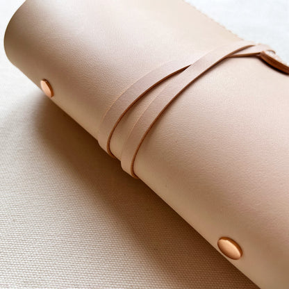 翡冷翠 A6 皮革六孔活頁筆記本封套 橡木白