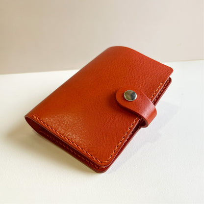 Accademia 皮革護照夾 珊瑚紅