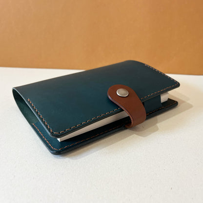 Accademia A6 皮革筆記本封套 森青色