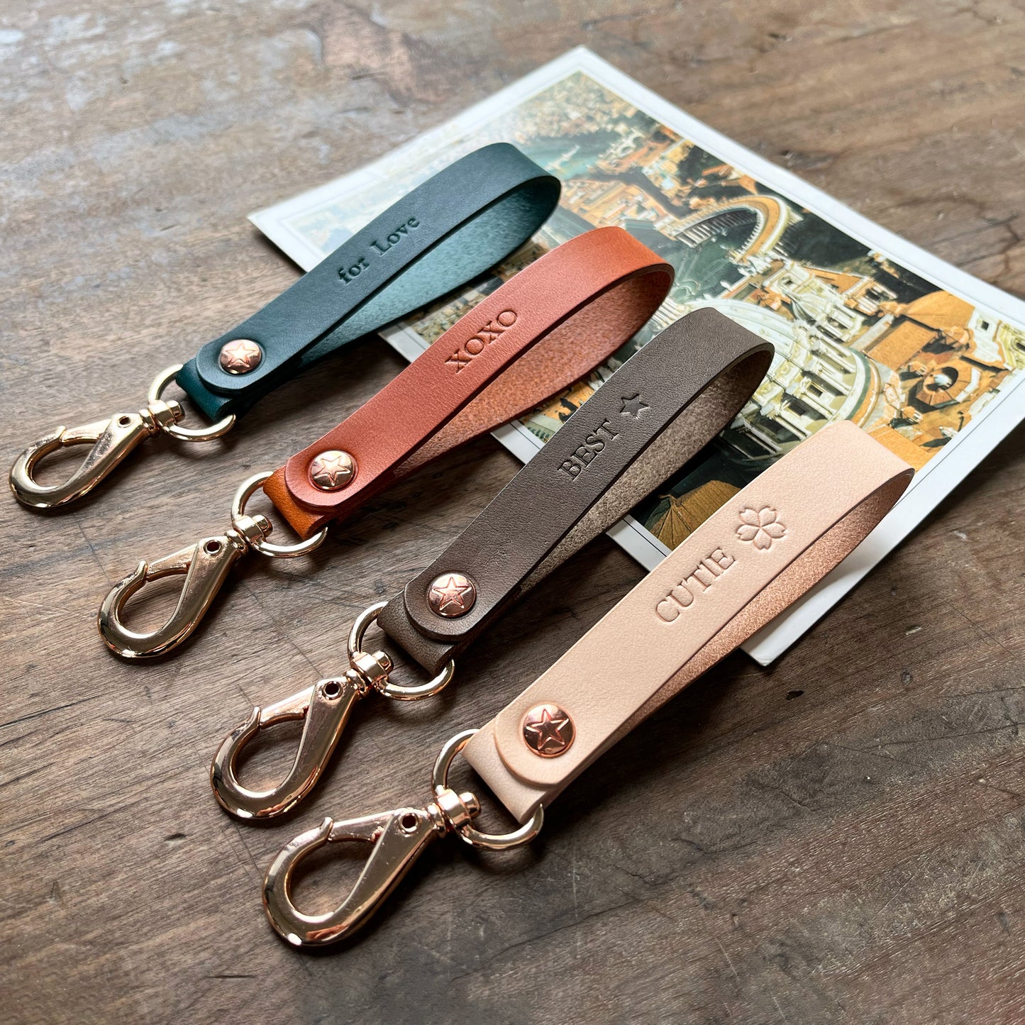 Florence 皮革鑰匙圈