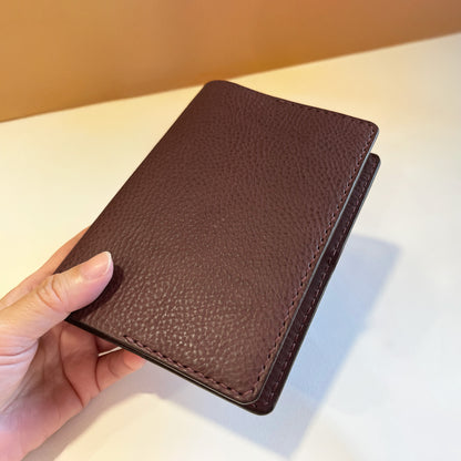 Journey A6 皮革筆記本封套 酒紅色