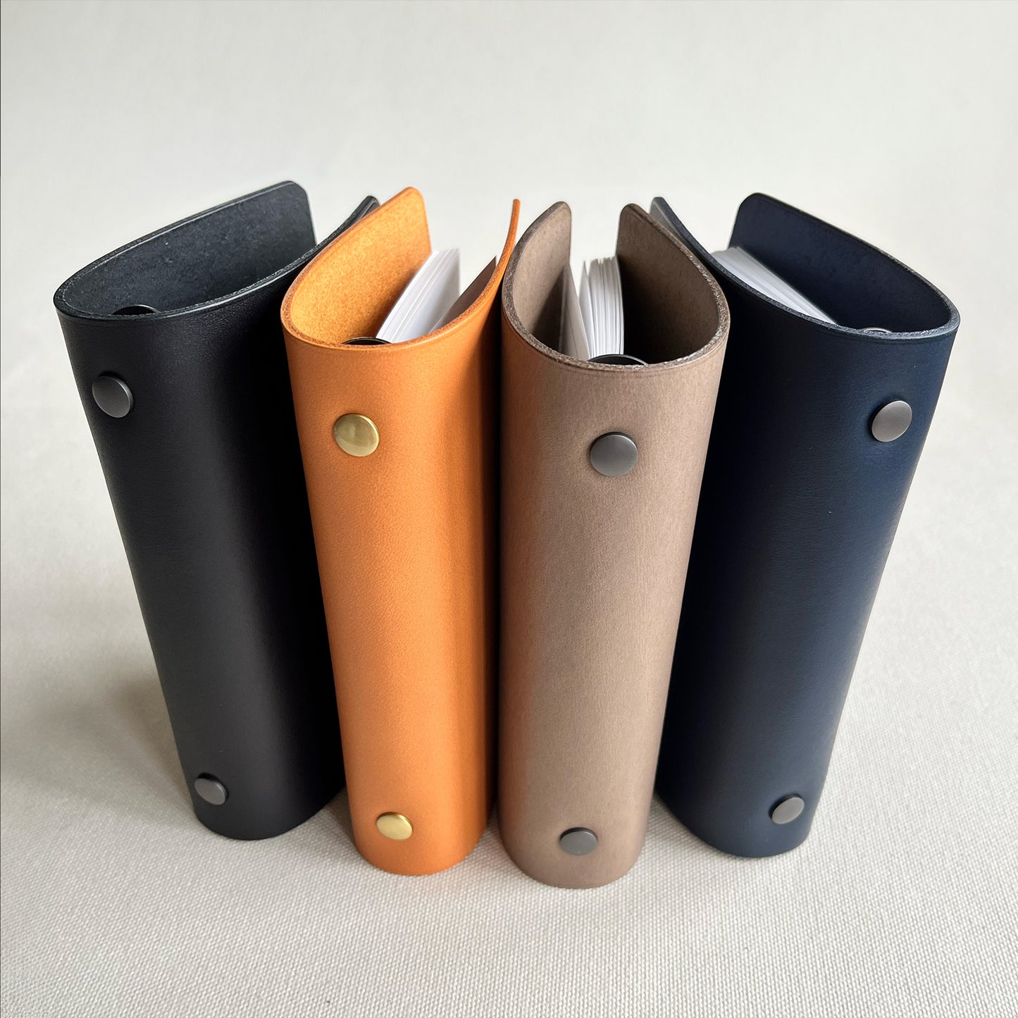 Kyoto A7 皮革六孔活頁筆記本封套 航海藍/石墨黑 /岩灰色/自然棕