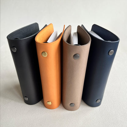 Kyoto A7 皮革六孔活頁筆記本封套 航海藍/石墨黑 /岩灰色/自然棕