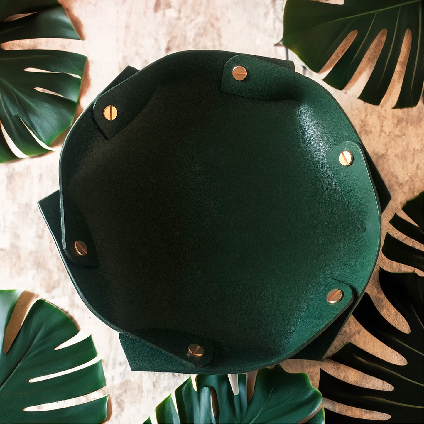 Leather Tray 六角皮革收納盤