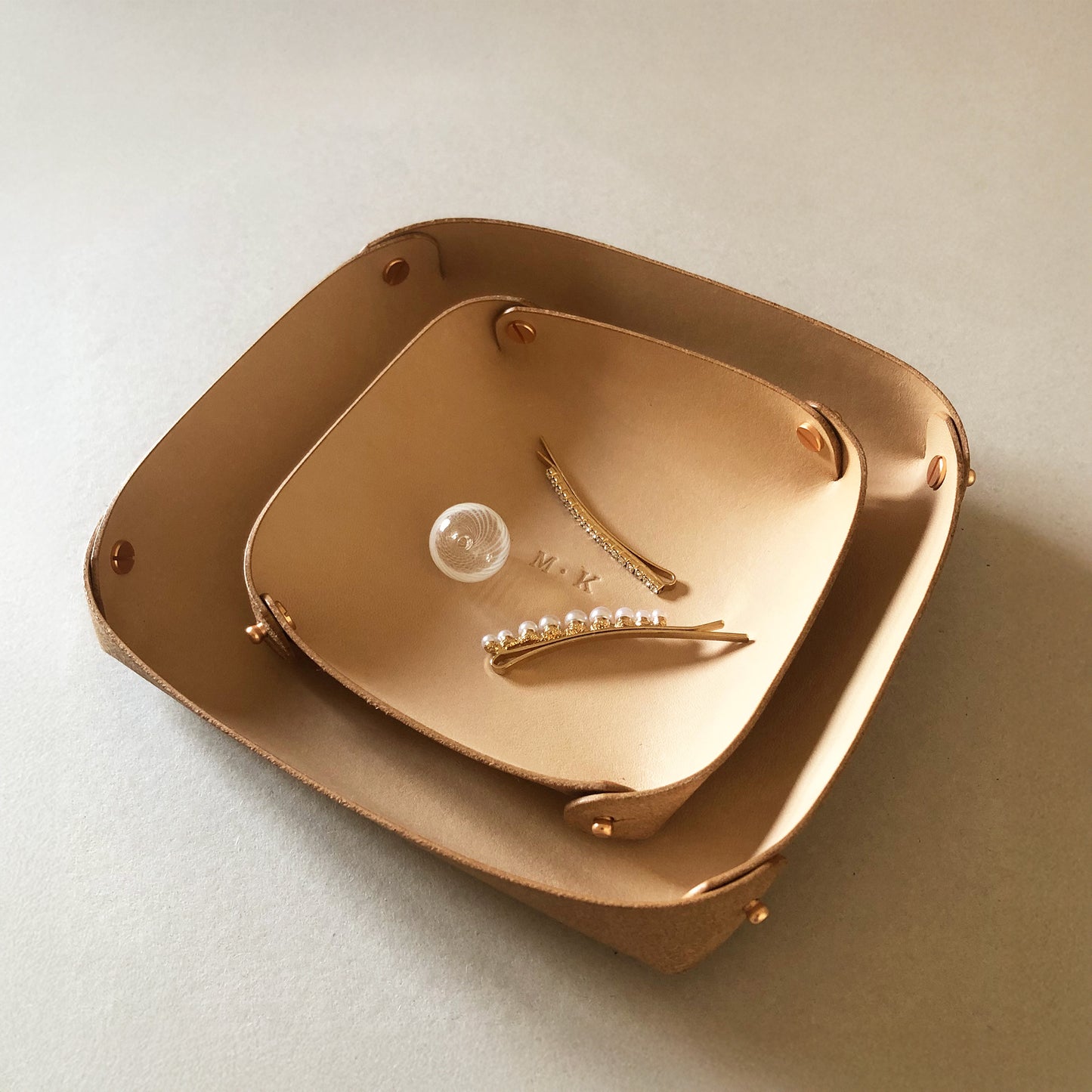 Leather Tray 皮革收納盤 方型 S/M