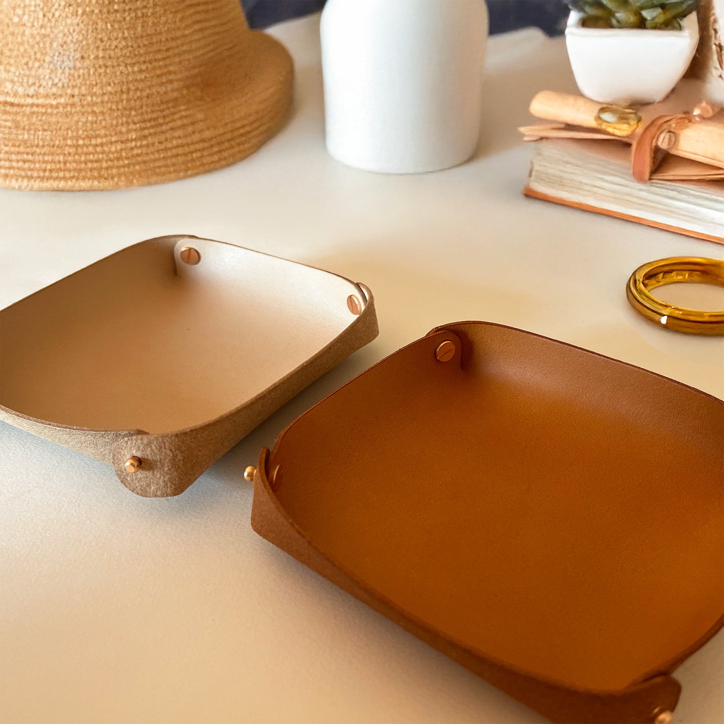 Leather Tray 皮革收納盤 方型 S/M
