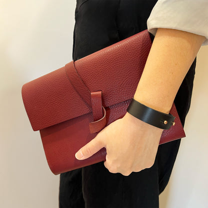 Roma A5 皮革筆記本封套 酒紅色/午夜黑/Espresso