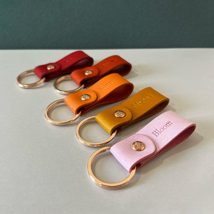 Cube 皮革鑰匙圈 花園系列 S/2  繽紛多色