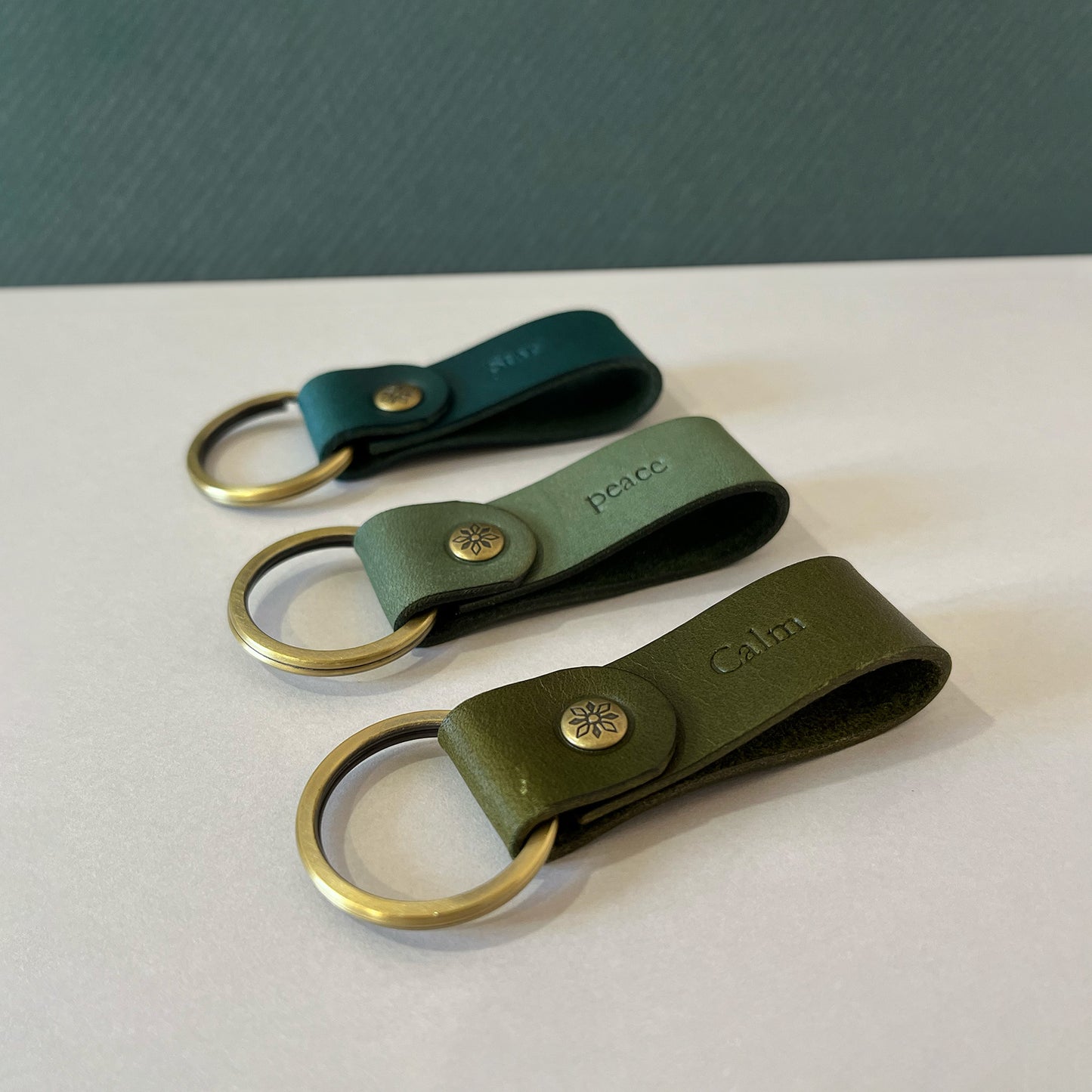 Cube 皮革鑰匙圈 花園系列 S/2  繽紛多色