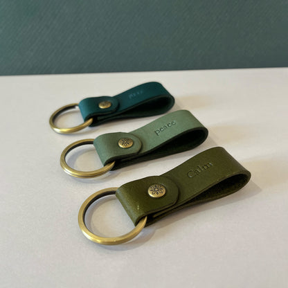 Cube 皮革鑰匙圈 花園系列 S/2  繽紛多色