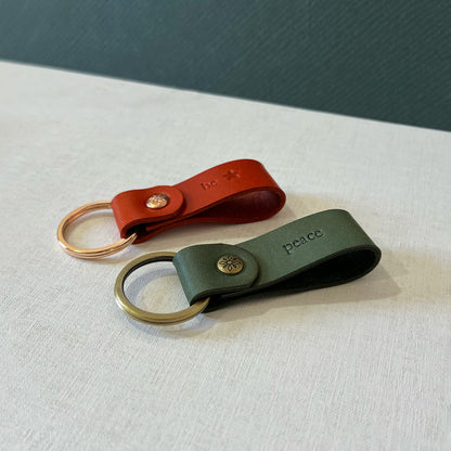 Cube 皮革鑰匙圈 花園系列 S/2  繽紛多色