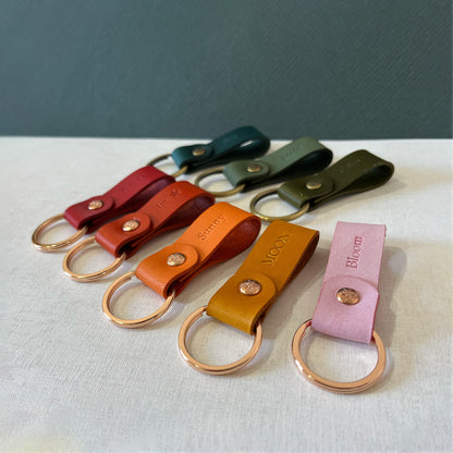 Cube 皮革鑰匙圈 花園系列 S/2  繽紛多色