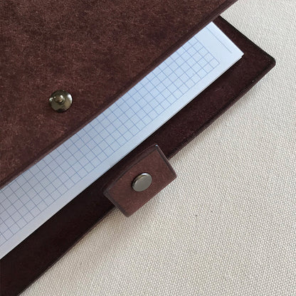 Uffizi A6 皮革六孔活頁筆記本封套 天使可麗露/雅典學院棕