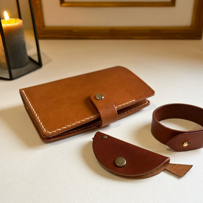 Urban 皮革護照夾 琥珀色