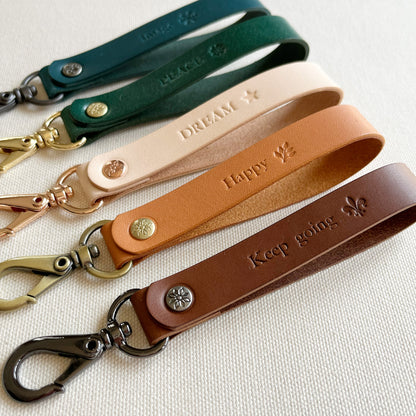 Paris 皮革鑰匙圈