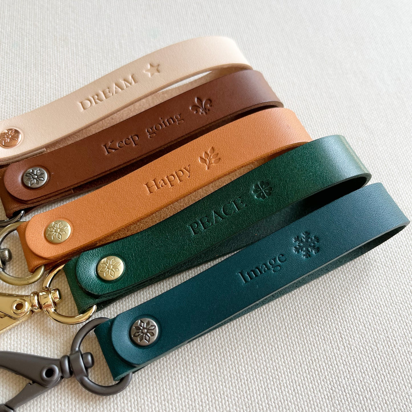 Paris 皮革鑰匙圈